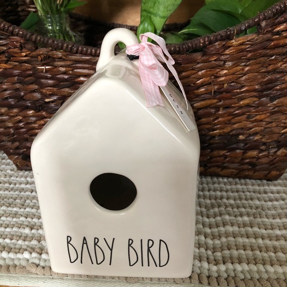 Rae Dunn Other - Rae Dunn Baby Bird BirdHouse House Pink Ribbon